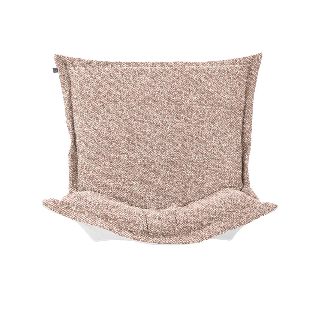 Howard Elliott Collection Patio Scroll Puff Chair Cover & Cushion, Alicante Blush Outdoor Living Howard Elliott Collection   