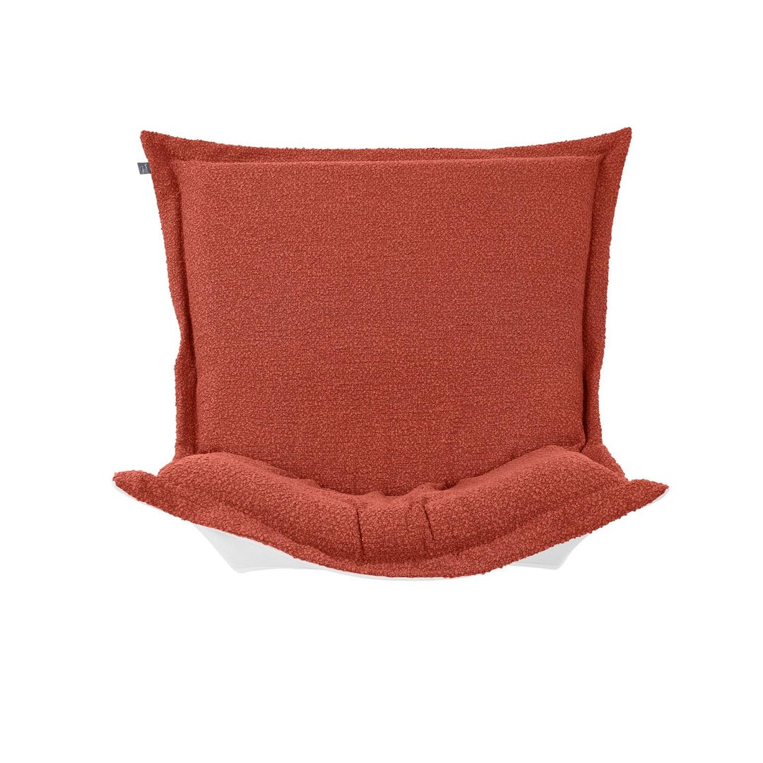 Howard Elliott Collection Patio Scroll Puff Chair Cover & Cushion, Alicante Coral Outdoor Living Howard Elliott Collection   