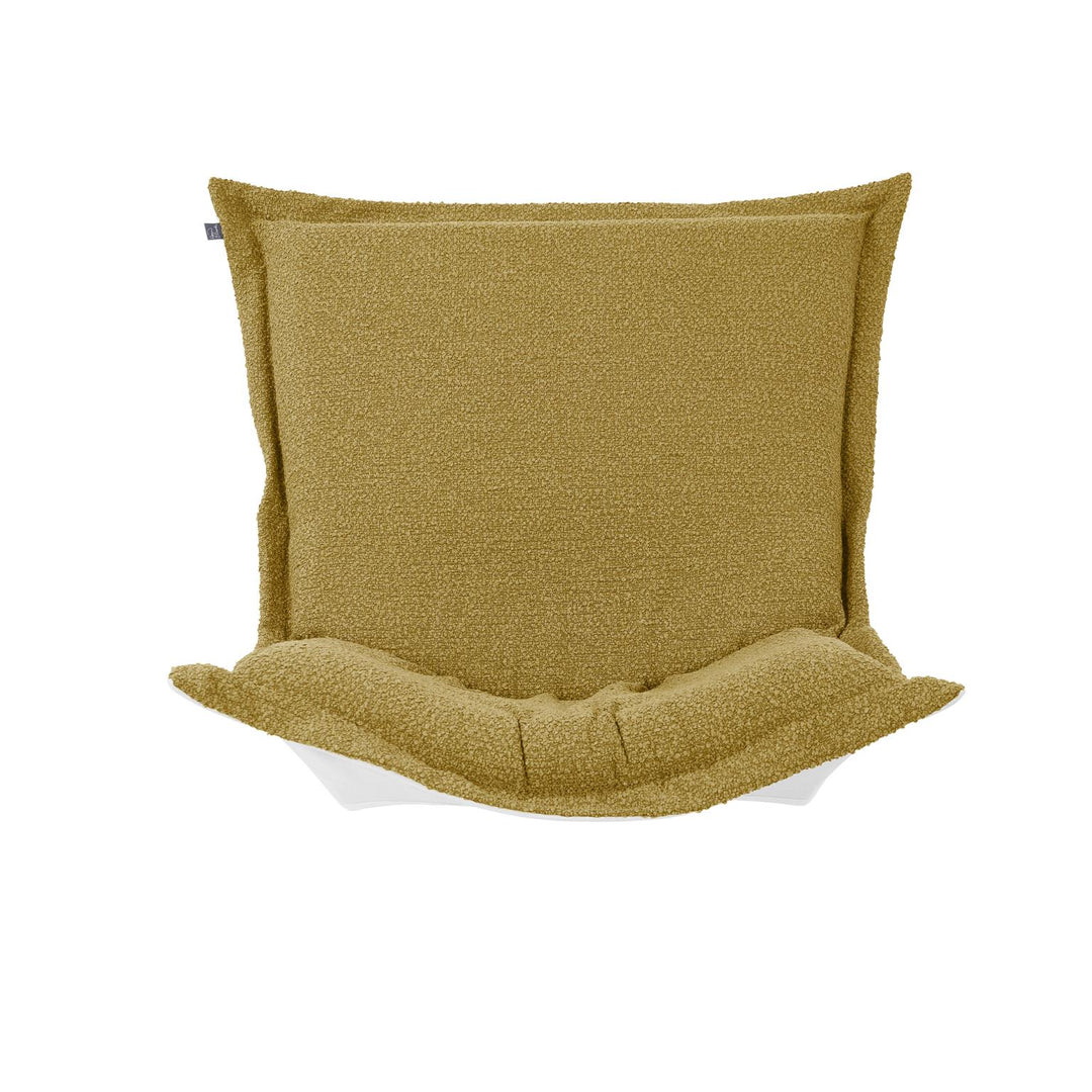 Howard Elliott Collection Patio Scroll Puff Chair Cover & Cushion, Alicante Gold Outdoor Living Howard Elliott Collection   