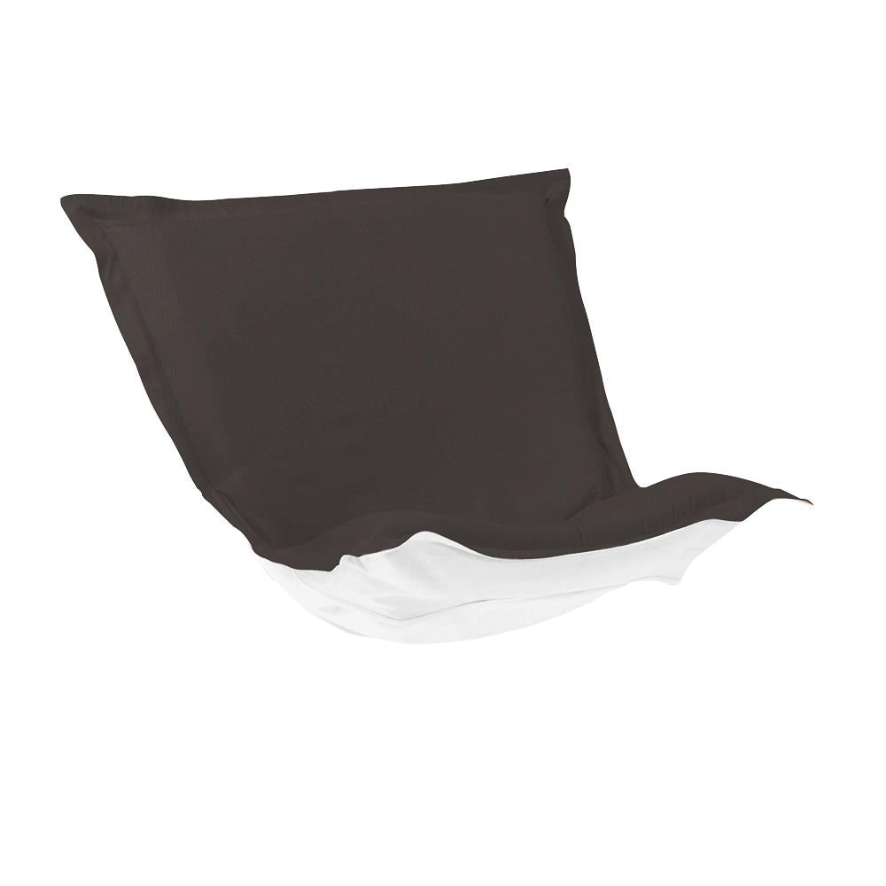 Howard Elliott Collection Puff Chair Cushion Seascape Charcoal Cushion and Cover Outdoor Living Howard Elliott Collection   