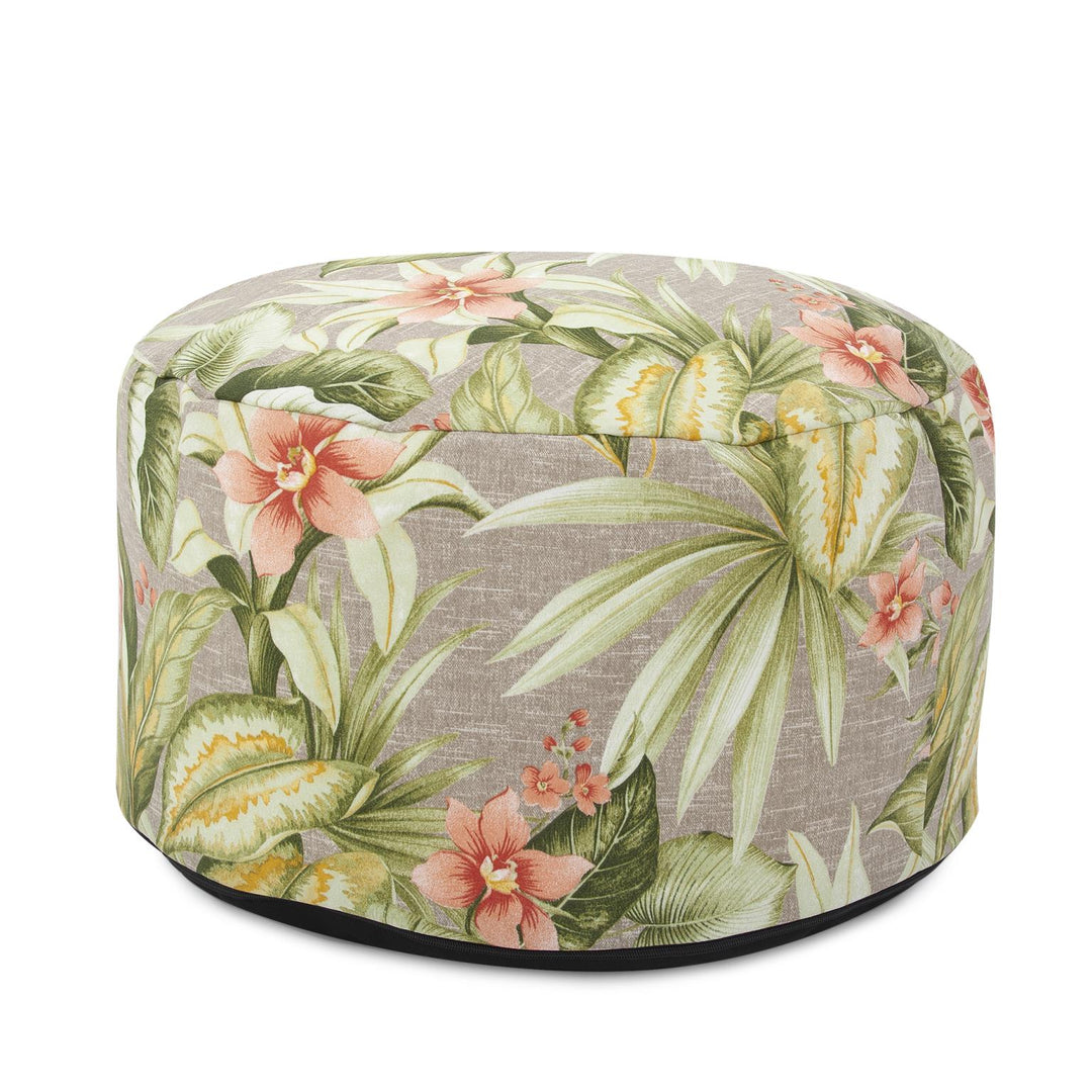 Howard Elliott Collection Outdoor Round Foot Pouf Bora Canyon