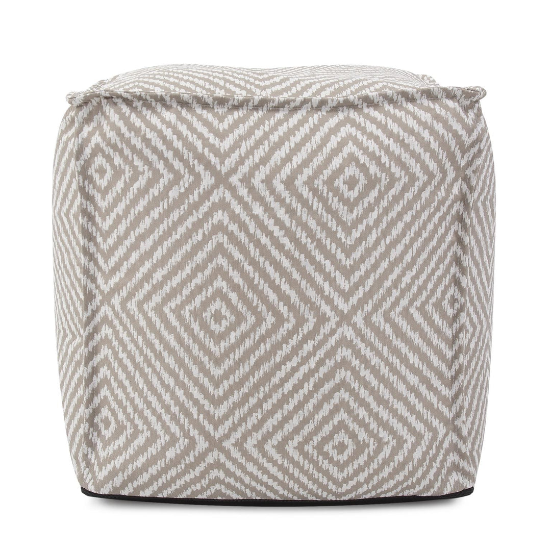 Howard Elliott Collection Outdoor Square Pouf Helm Sand