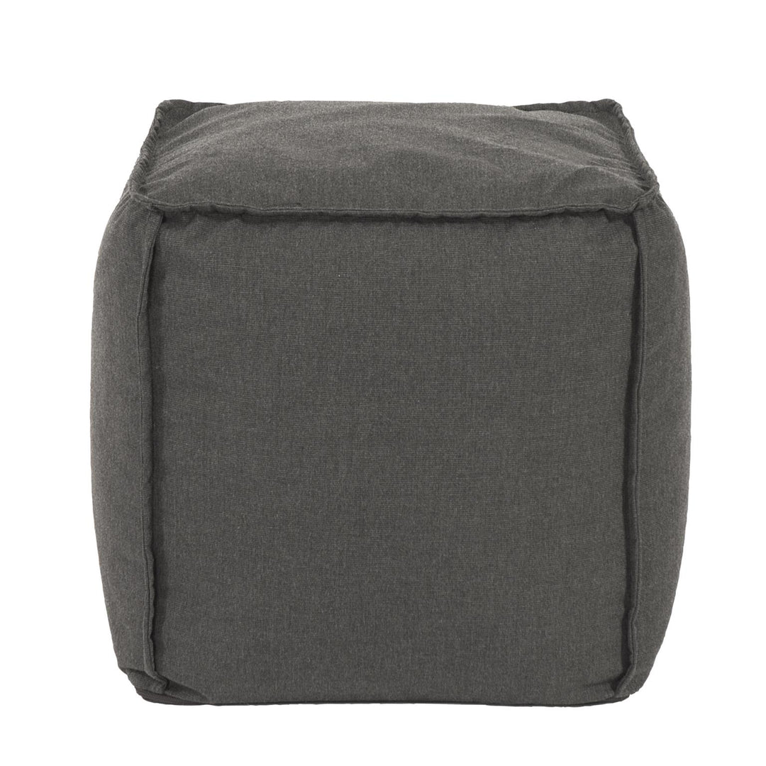 Howard Elliott Collection Square Pouf Seascape Charcoal Ottomans Howard Elliott Collection   