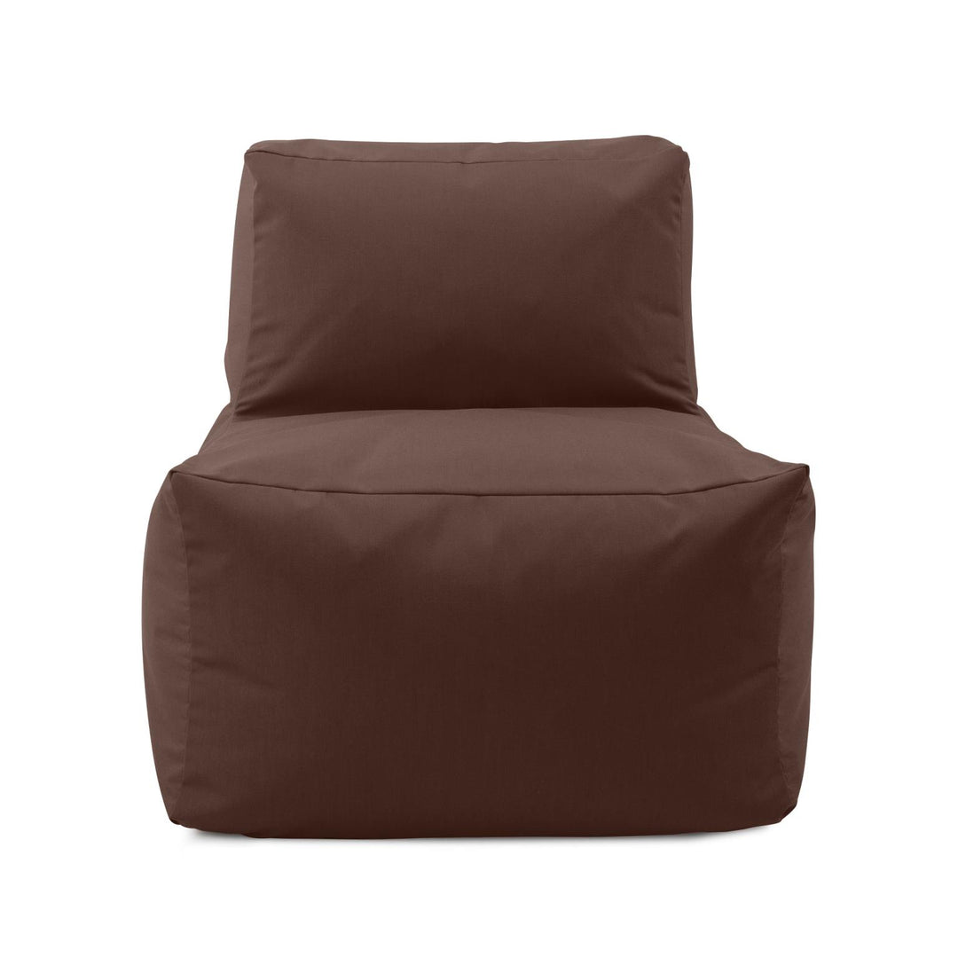 Howard Elliott Collection Outdoor Pouf Chair, Seascape Chocolate