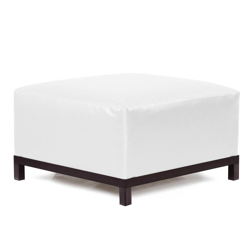 Howard Elliott Collection Axis Ottoman Atlantis White Slipcover (Cover Only)