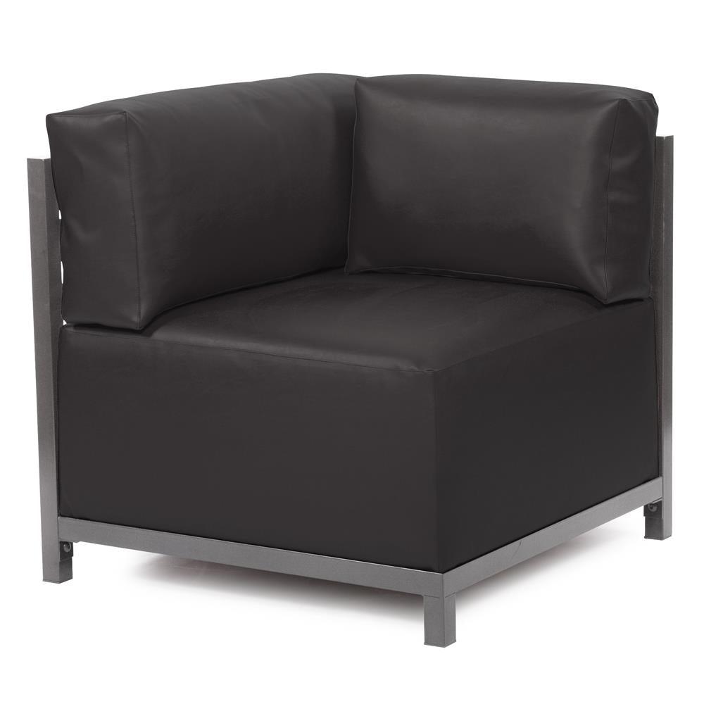 Howard Elliott Collection Axis Corner Chair Atlantis Black Slipcover (Cover Only) Outdoor Living Howard Elliott Collection   