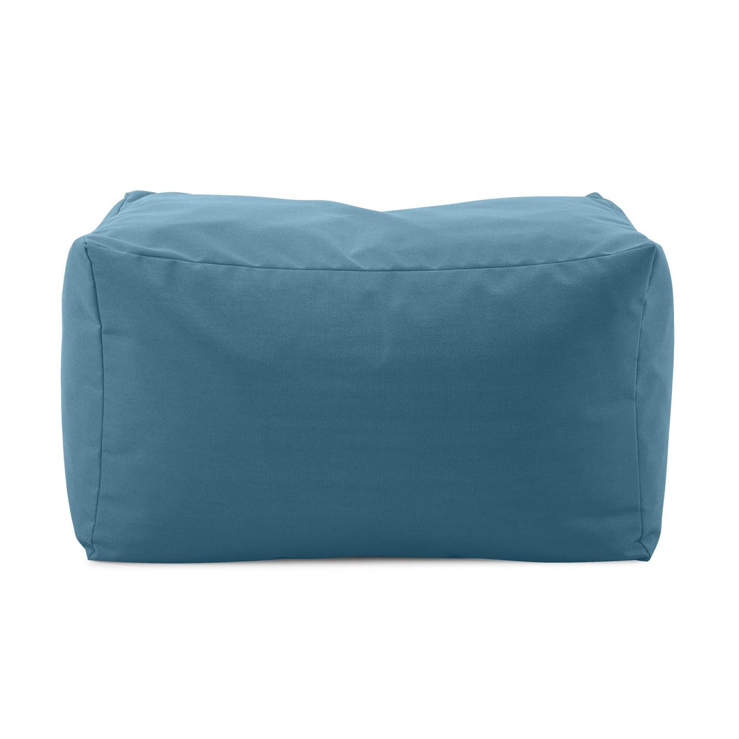 Howard Elliott Collection Outdoor Pouf Bench Cover, Seascape Turquoise