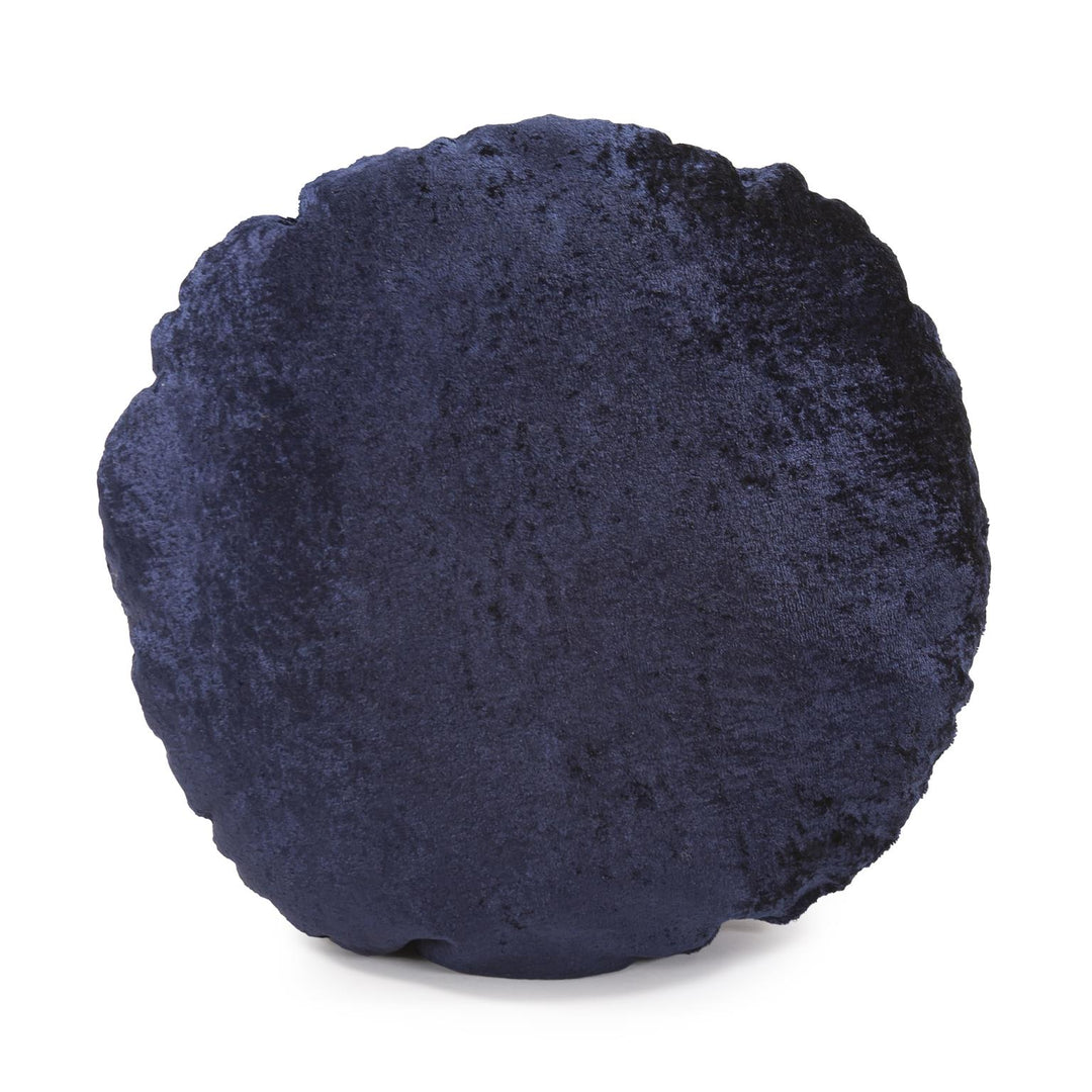 Howard Elliott Collection 18 Round Pillow  Amaron Midnight Crushed Velvet Pillows Howard Elliott Collection   