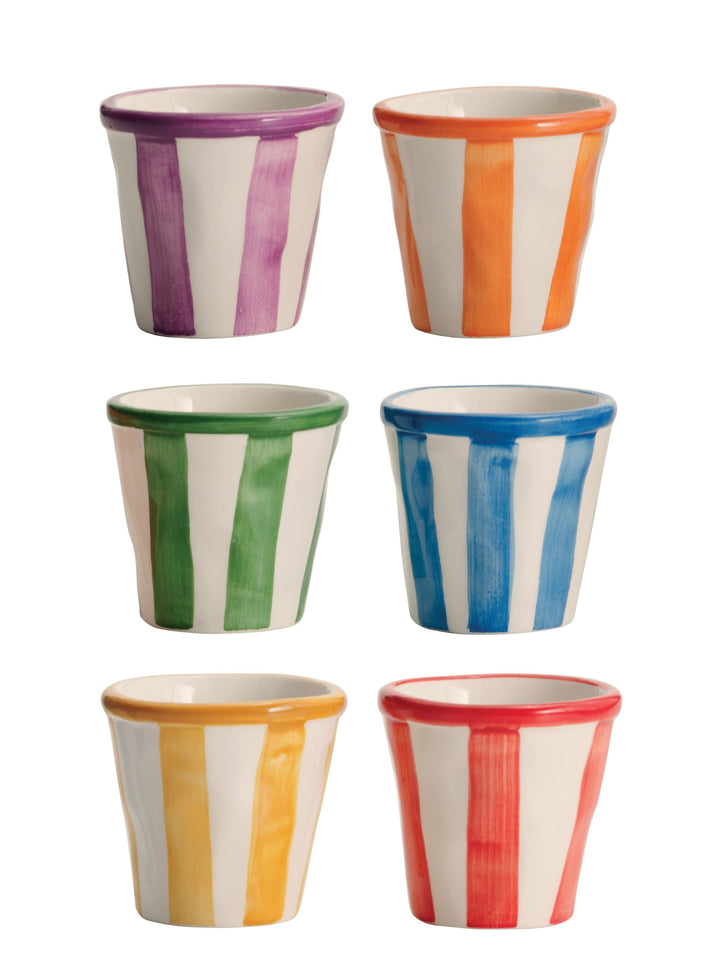 Zafferano America Lido Righe Espresso Shot Cups (Set of 6)