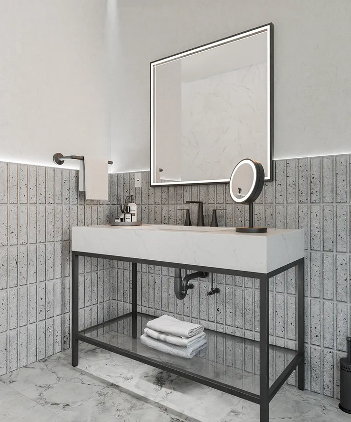 Electric Mirror Radiance frame-lit LED mirror Matte Black BK05