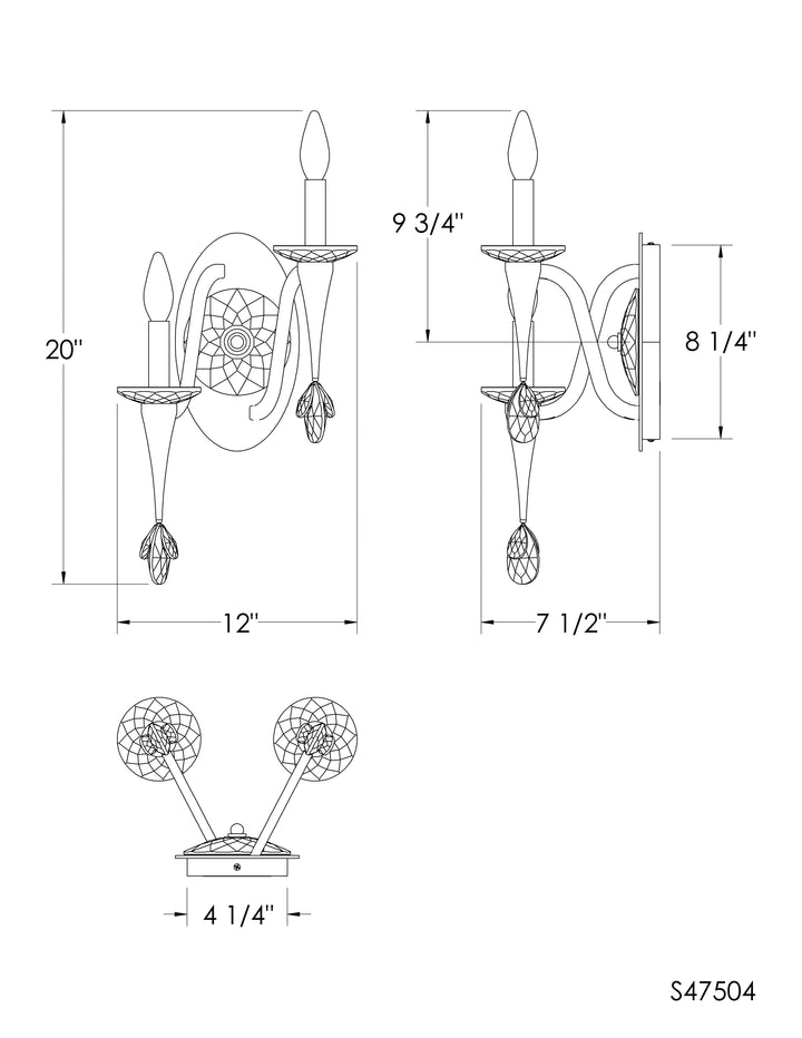 Schonbek Signature Waverly Wall Sconce