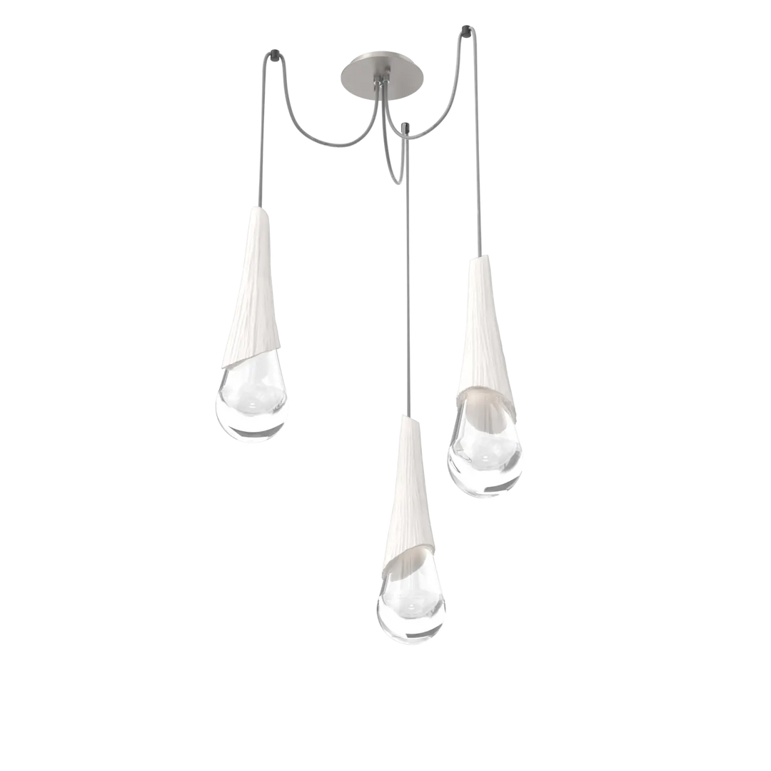 Hammerton Studio Hailstone Swag Chandelier Beige Silver / 3-Piece / Chalk Ceramic