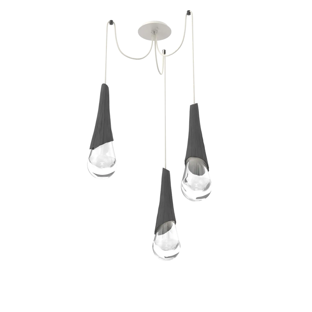 Hammerton Studio Hailstone Swag Chandelier Salt White / 3-Piece / Charcoal Ceramic