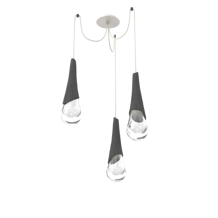 Hammerton Studio Hailstone Swag Chandelier Salt White / 3-Piece / Charcoal Ceramic