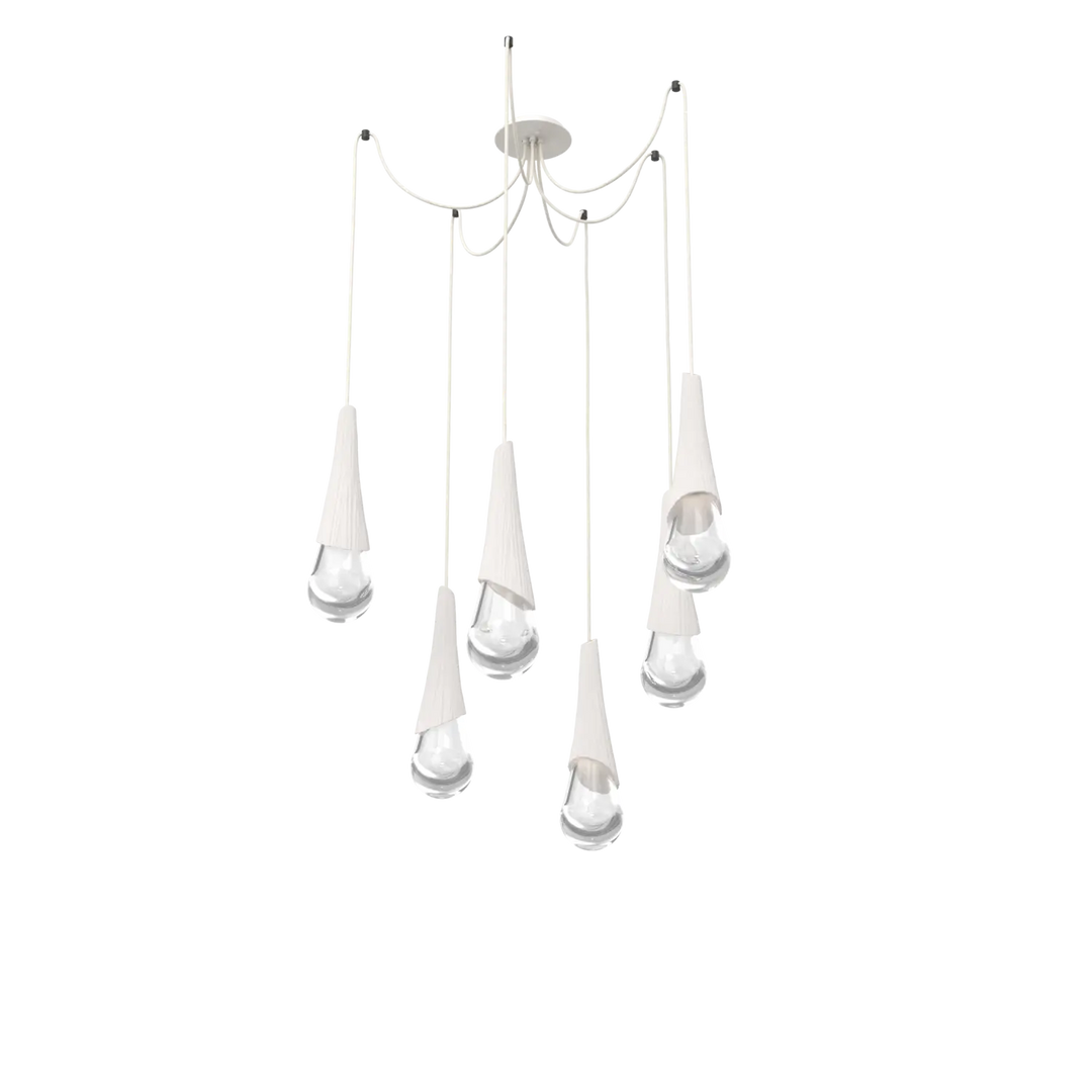 Hammerton Studio Hailstone Swag Chandelier Salt White / 6-Piece / Chalk Ceramic