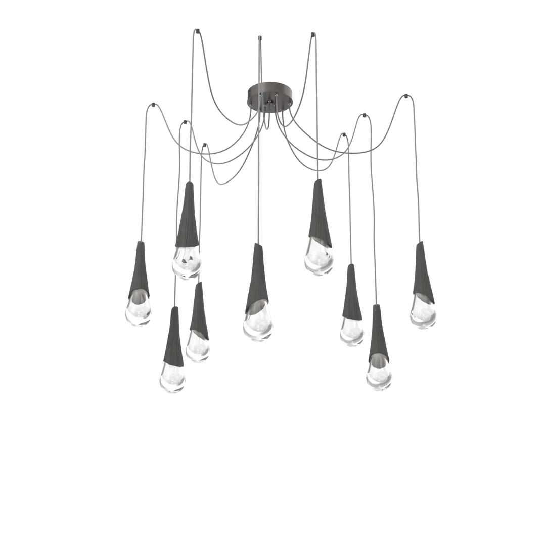 Hammerton Studio Hailstone Swag Chandelier Graphite / 9-Piece / Charcoal Ceramic