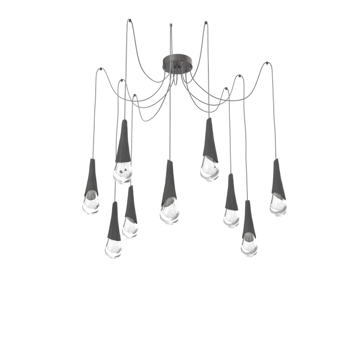 Hammerton Studio Hailstone Swag Chandelier Graphite / 9-Piece / Charcoal Ceramic