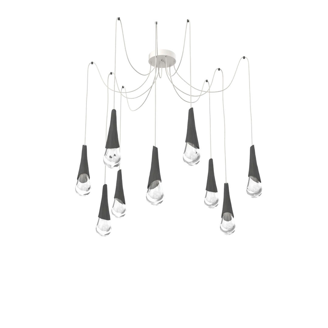 Hammerton Studio Hailstone Swag Chandelier Salt White / 9-Piece / Charcoal Ceramic