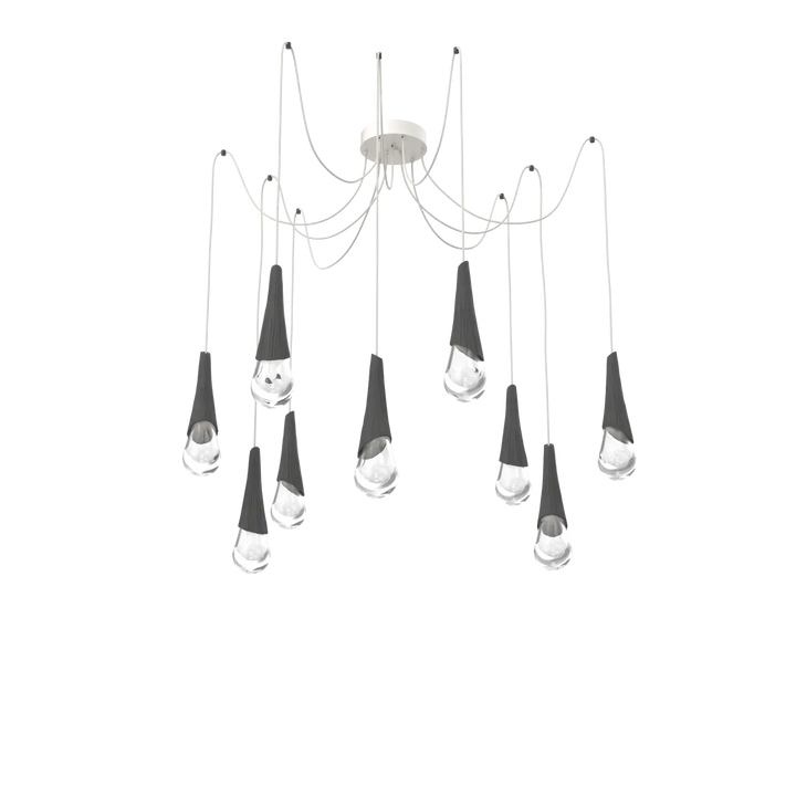 Hammerton Studio Hailstone Swag Chandelier Salt White / 9-Piece / Charcoal Ceramic