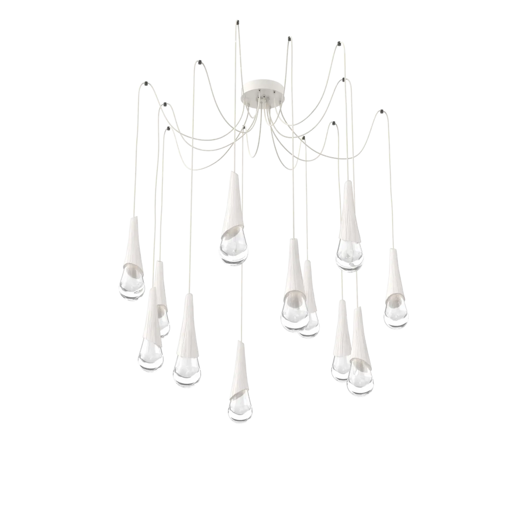 Hammerton Studio Hailstone Swag Chandelier Salt White / 12-Piece / Chalk Ceramic