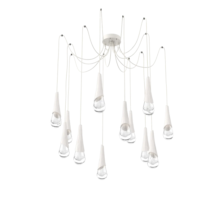 Hammerton Studio Hailstone Swag Chandelier Salt White / 12-Piece / Chalk Ceramic