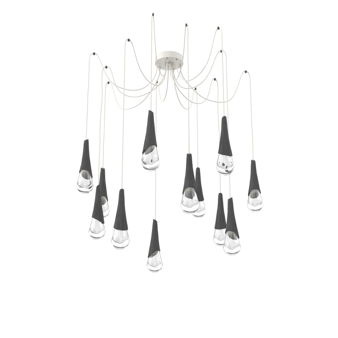 Hammerton Studio Hailstone Swag Chandelier Salt White / 12-Piece / Charcoal Ceramic
