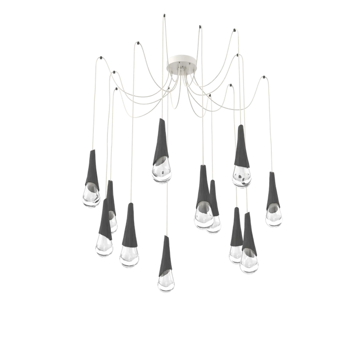 Hammerton Studio Hailstone Swag Chandelier Salt White / 12-Piece / Charcoal Ceramic
