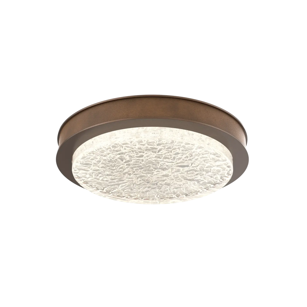 Hammerton Studio Iris Large Sconce / Flush Mount Burnished Bronze / Nutmeg Leather