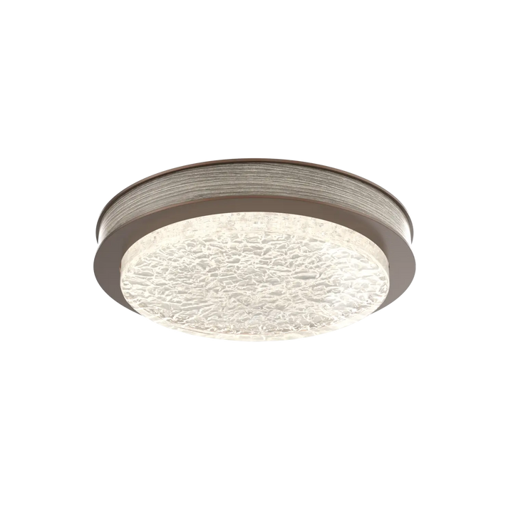 Hammerton Studio Iris Large Sconce / Flush Mount Burnished Bronze / Ash Wood