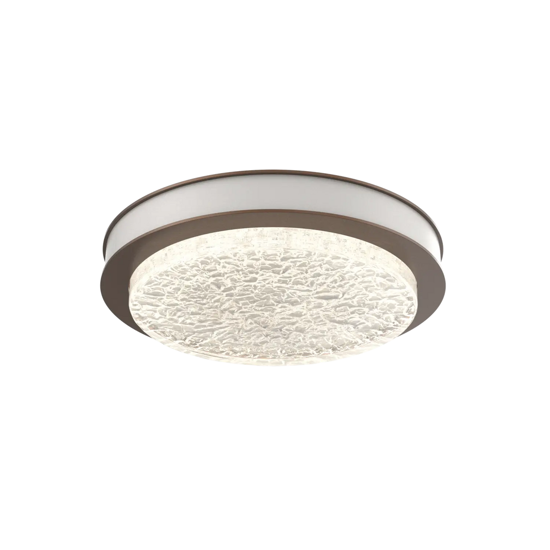 Hammerton Studio Iris Large Sconce / Flush Mount Burnished Bronze / Salt White