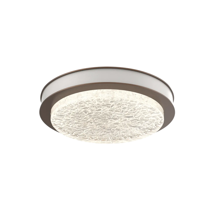 Hammerton Studio Iris Large Sconce / Flush Mount Burnished Bronze / Salt White