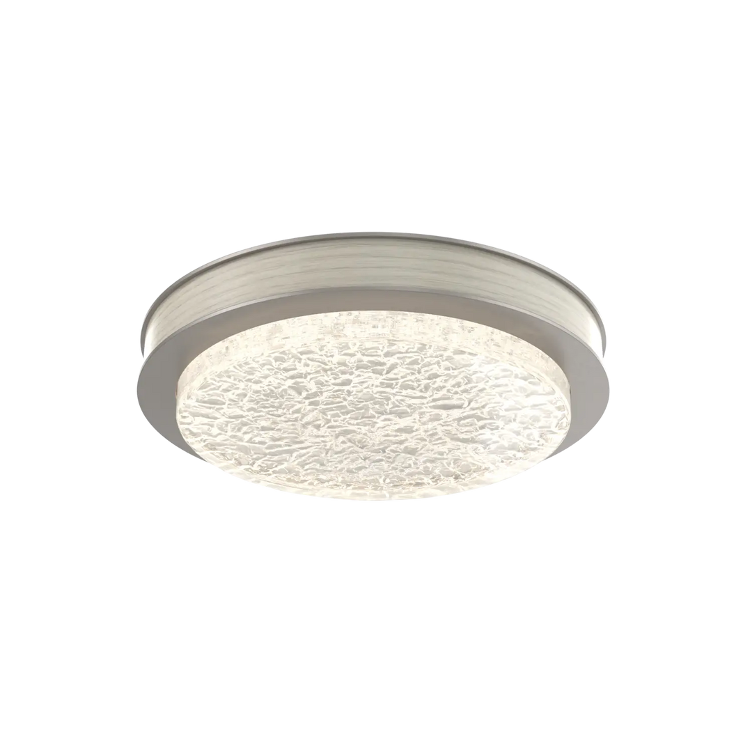 Hammerton Studio Iris Large Sconce / Flush Mount Beige Silver / Light Oak Wood