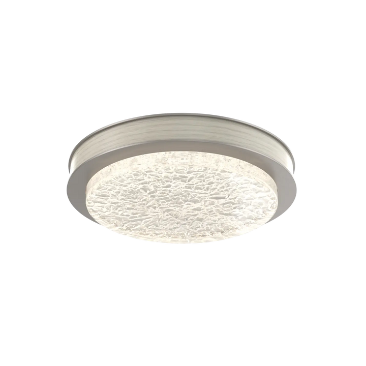 Hammerton Studio Iris Large Sconce / Flush Mount Beige Silver / Light Oak Wood