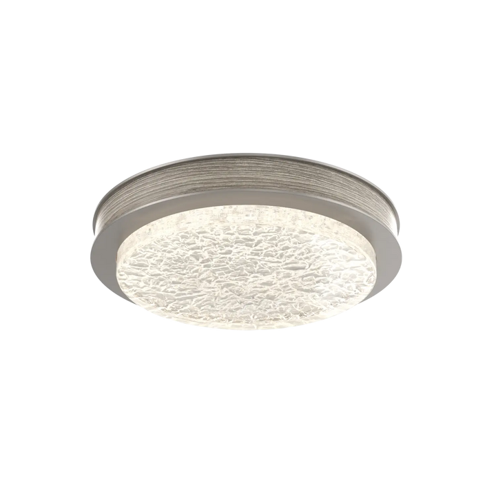 Hammerton Studio Iris Large Sconce / Flush Mount Beige Silver / Ash Wood