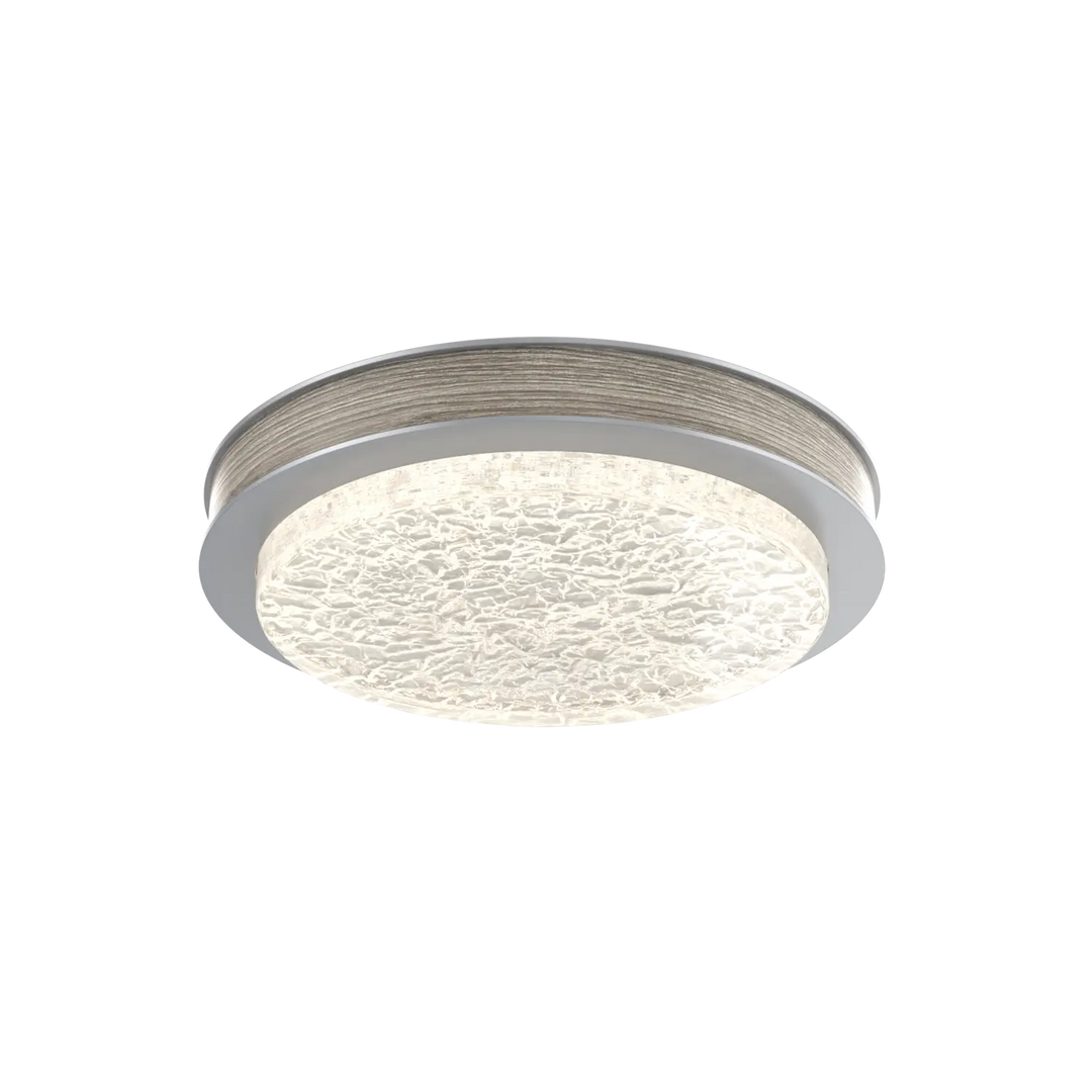 Hammerton Studio Iris Large Sconce / Flush Mount Classic Silver / Ash Wood