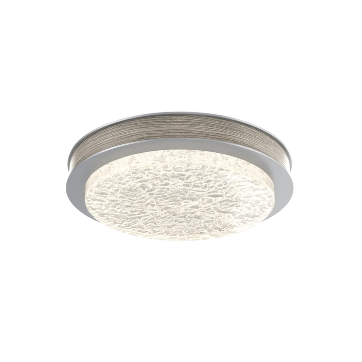 Hammerton Studio Iris Large Sconce / Flush Mount Classic Silver / Ash Wood