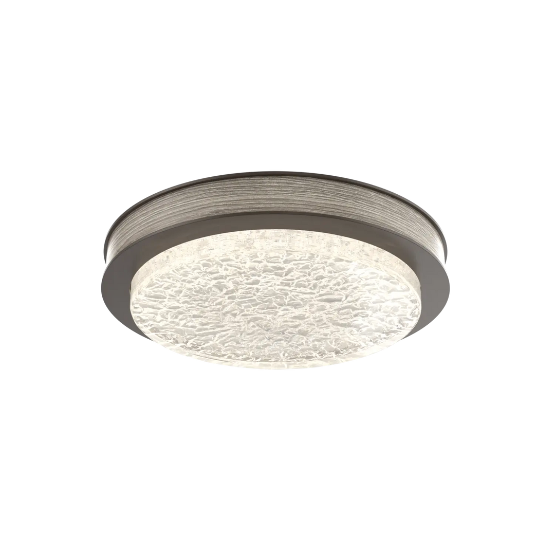 Hammerton Studio Iris Large Sconce / Flush Mount Flat Bronze / Ash Wood