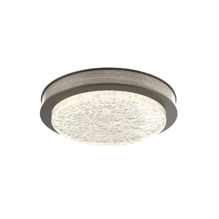 Hammerton Studio Iris Large Sconce / Flush Mount Flat Bronze / Ash Wood