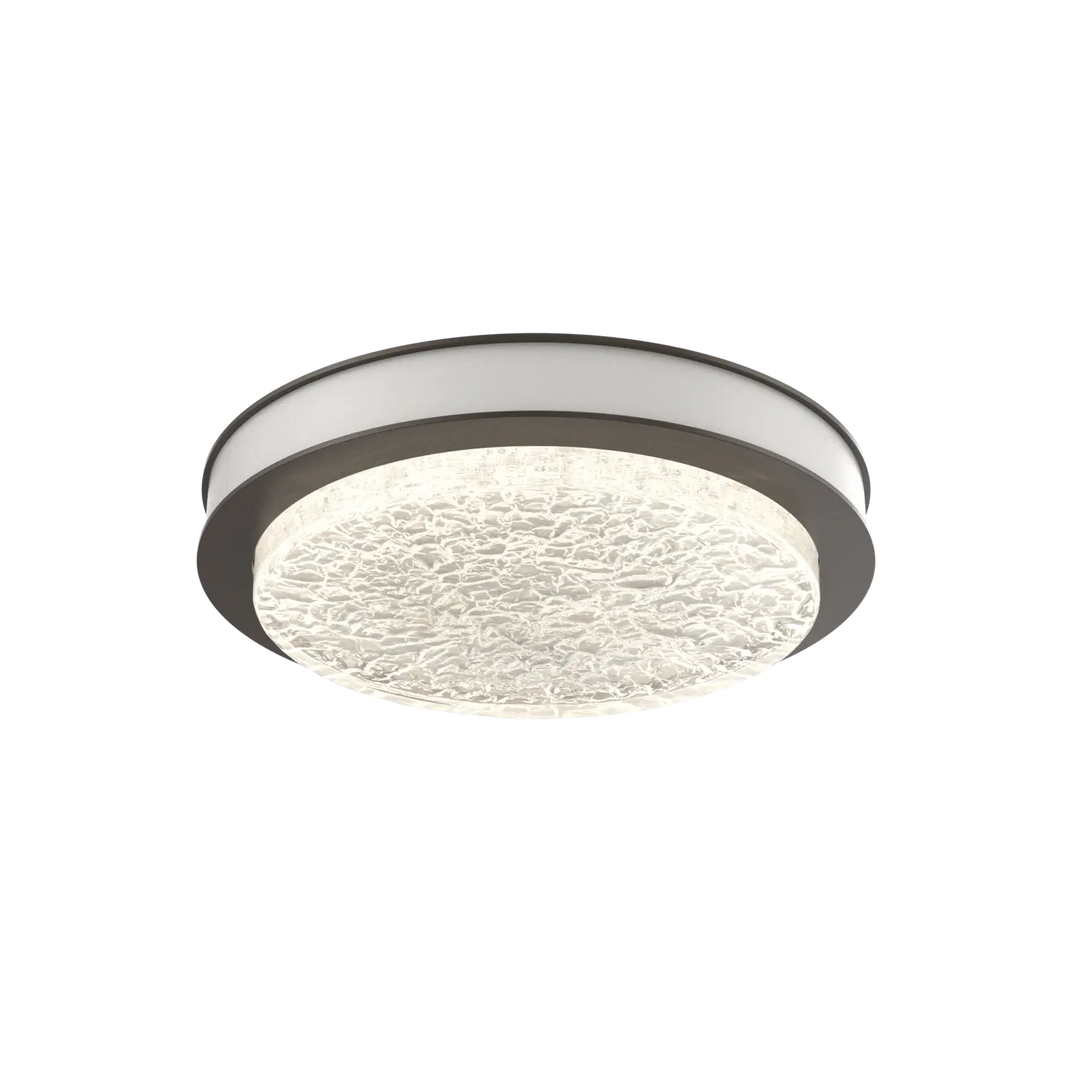 Hammerton Studio Iris Large Sconce / Flush Mount Flat Bronze / Salt White