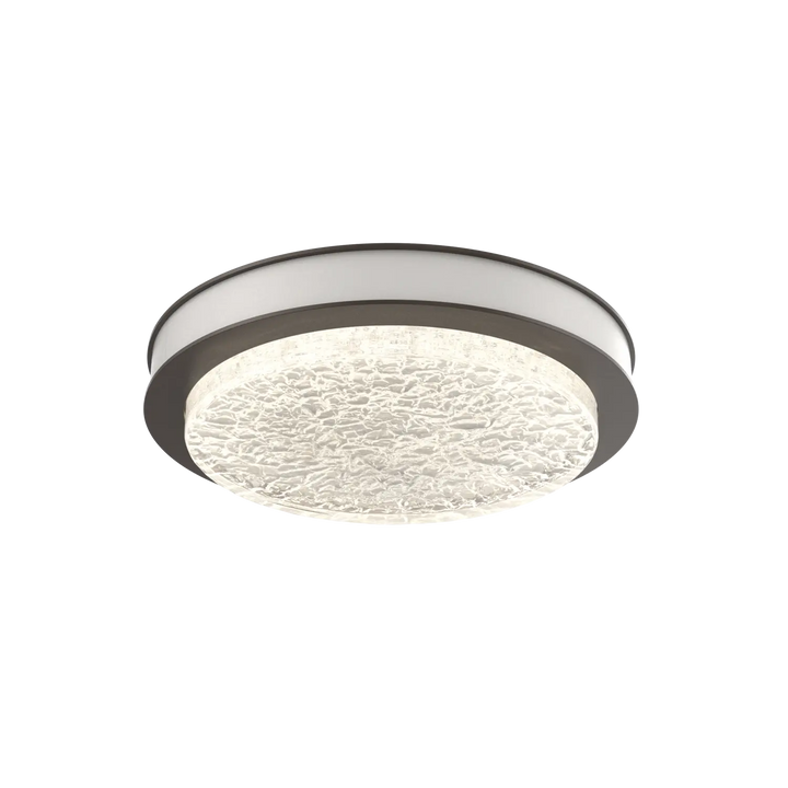 Hammerton Studio Iris Large Sconce / Flush Mount Flat Bronze / Salt White