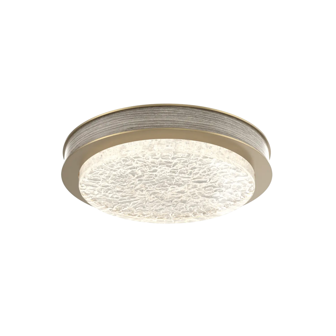 Hammerton Studio Iris Large Sconce / Flush Mount Gilded Brass / Ash Wood