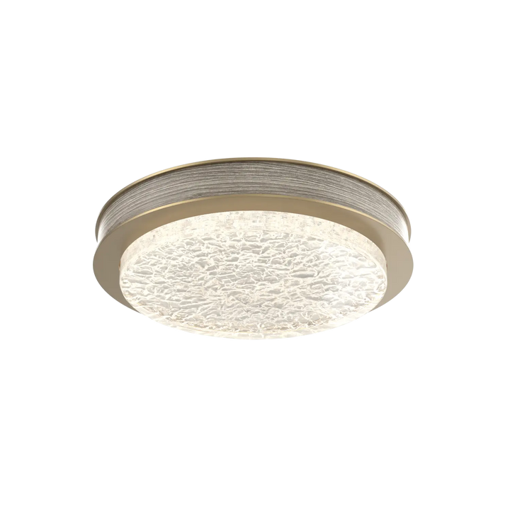 Hammerton Studio Iris Large Sconce / Flush Mount Gilded Brass / Ash Wood