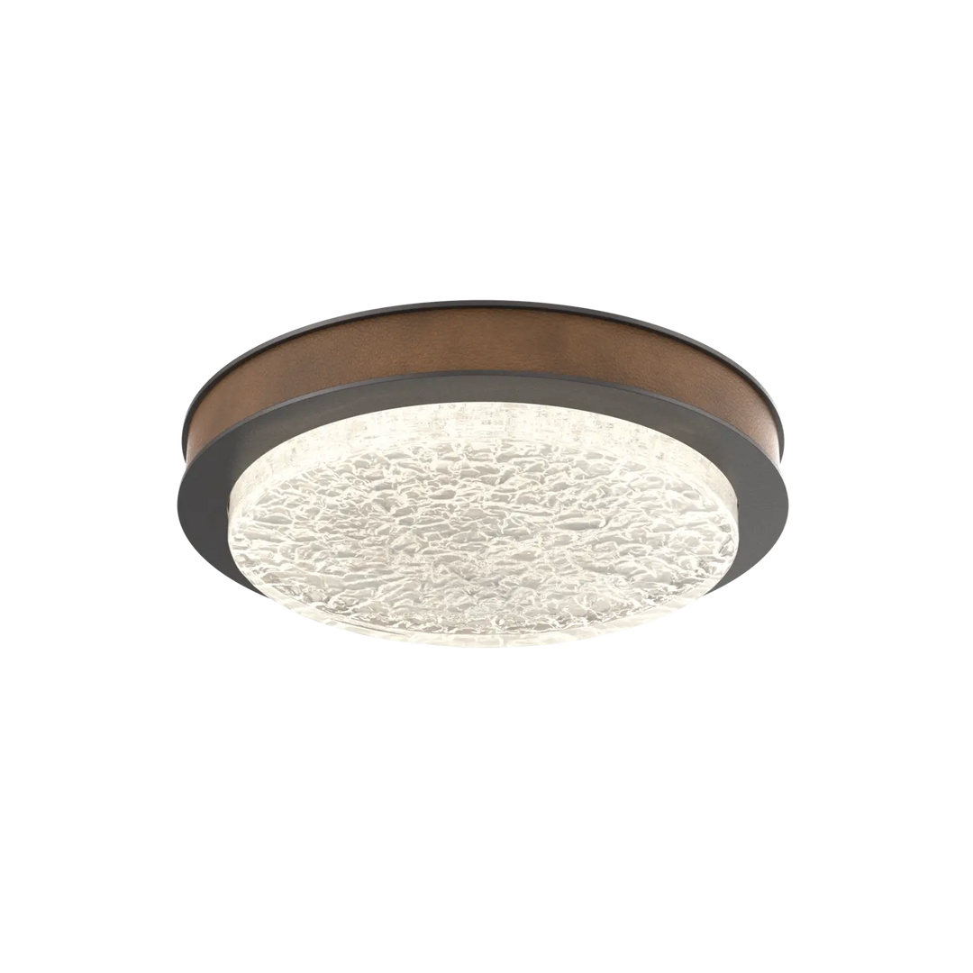 Hammerton Studio Iris Large Sconce / Flush Mount Graphite / Nutmeg Leather