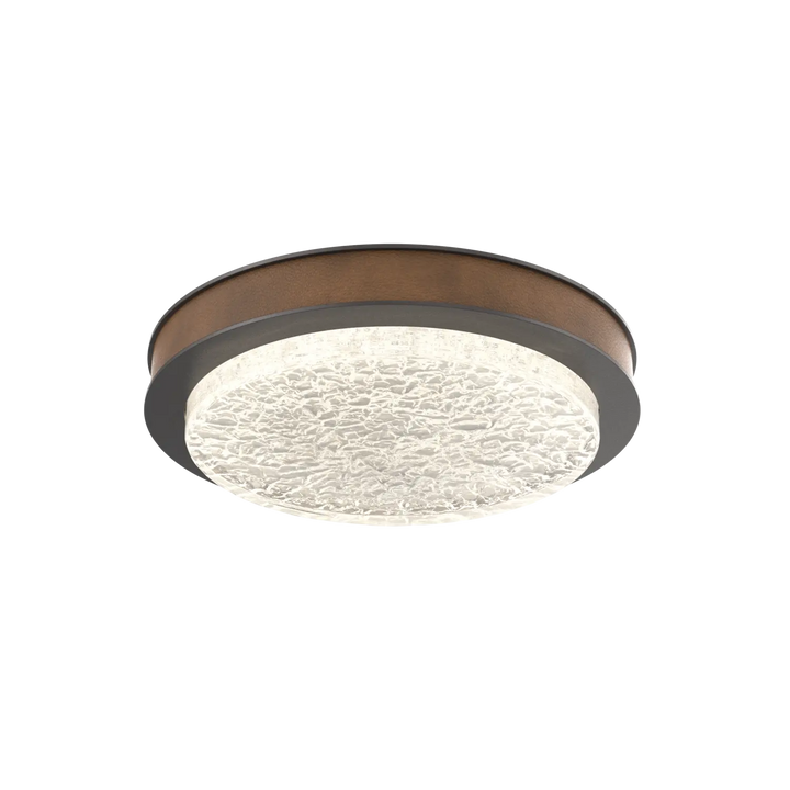 Hammerton Studio Iris Large Sconce / Flush Mount Graphite / Nutmeg Leather