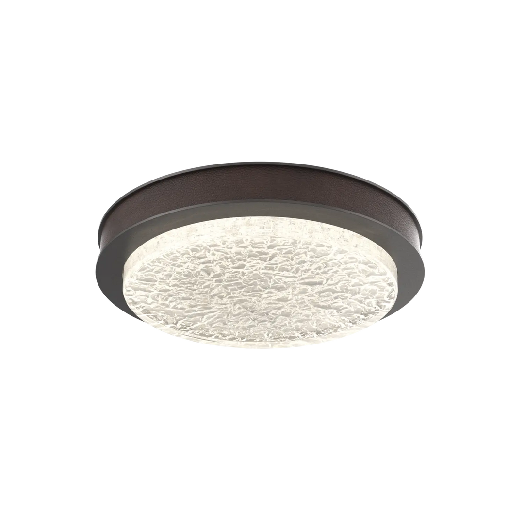 Hammerton Studio Iris Large Sconce / Flush Mount Graphite / Cocoa Leather