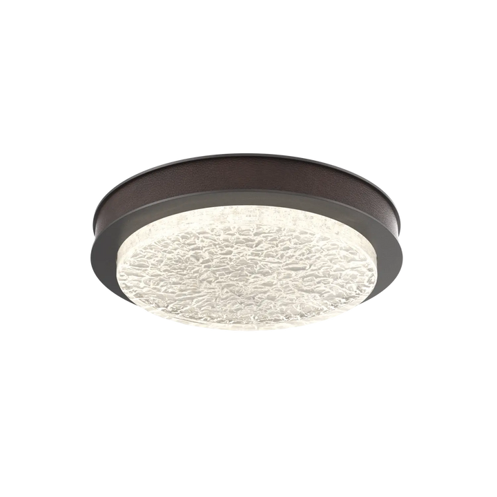 Hammerton Studio Iris Large Sconce / Flush Mount Graphite / Cocoa Leather
