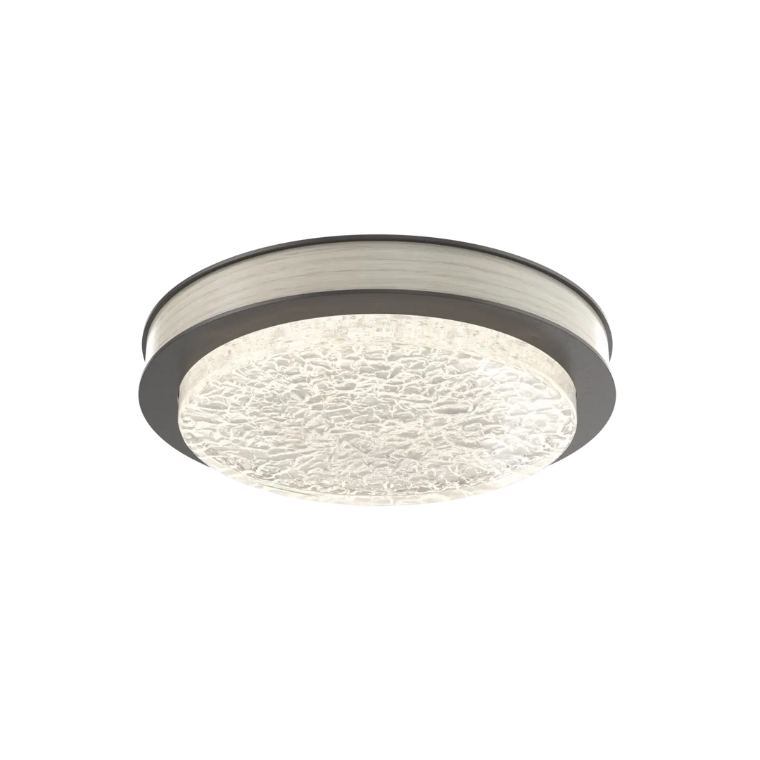 Hammerton Studio Iris Large Sconce / Flush Mount Graphite / Light Oak Wood