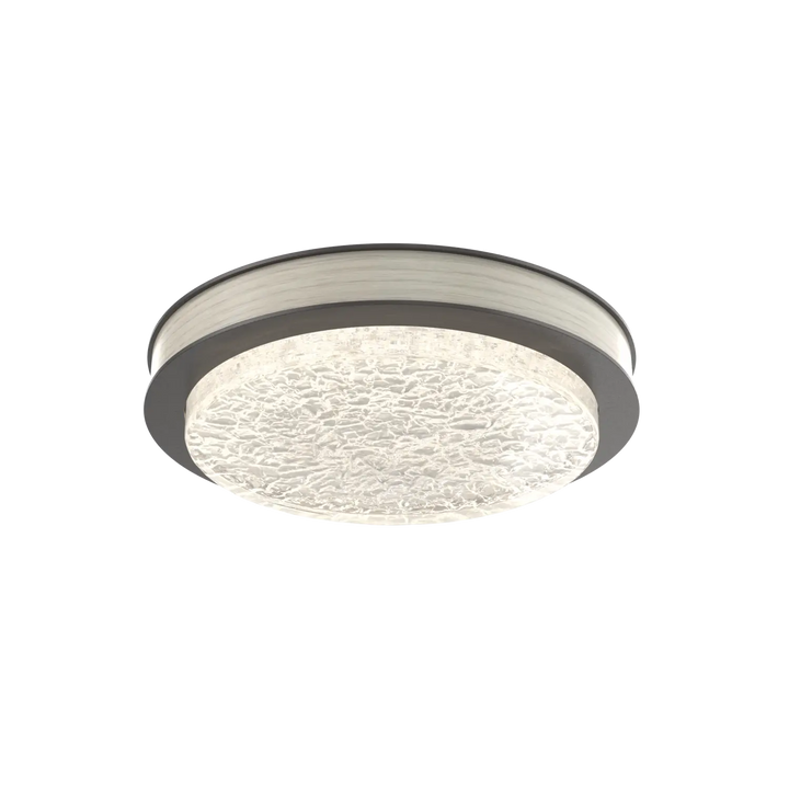 Hammerton Studio Iris Large Sconce / Flush Mount Graphite / Light Oak Wood