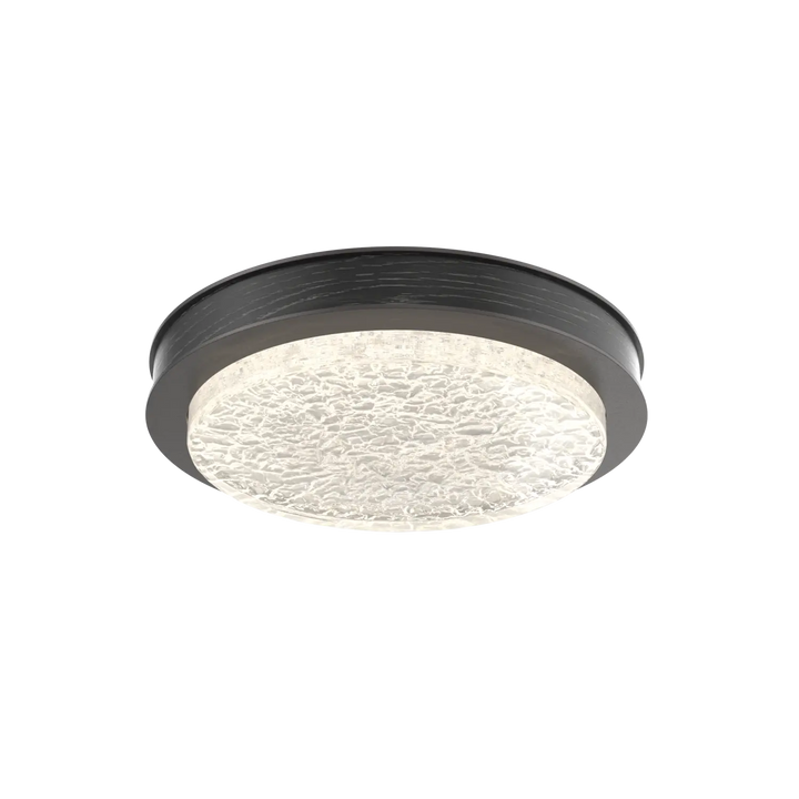 Hammerton Studio Iris Large Sconce / Flush Mount Graphite / Dark Oak Wood