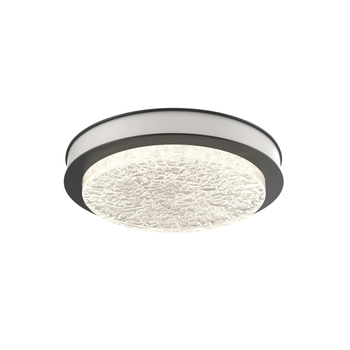 Hammerton Studio Iris Large Sconce / Flush Mount Matte Black / Salt White